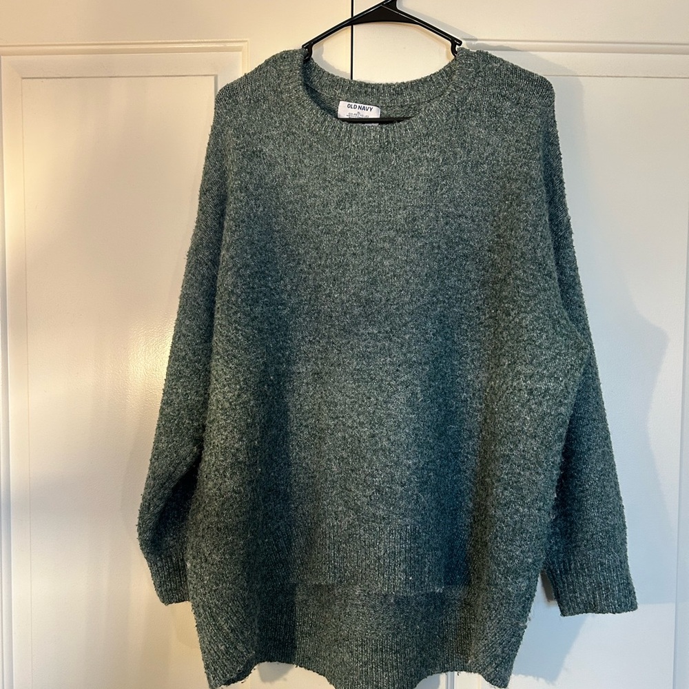 Old Navy Green Crew Neck Sweater Relaxed Fit